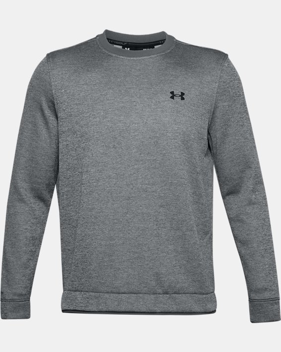 Men's UA SweaterFleece Crew in Gray image number 4